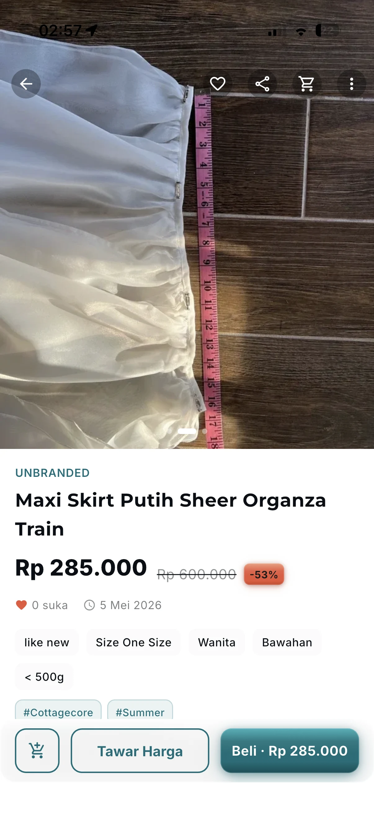 Pasar Seken product detail screen